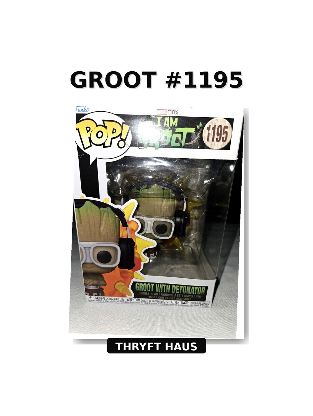 Funko Pop! Marvel Studios I Am Groot #1195 Groot with Detonator Vinyl Figure